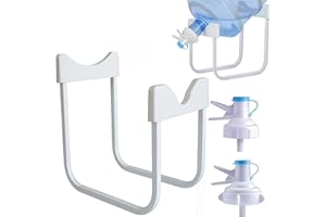 Non-Slip Drinking Water Cooler Rack,Metal 3-5 Gallon Water Jug Stand Dispenser with Two Reusable Spout,Professional Water Dis