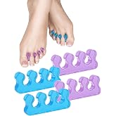 SUNFATT Toe Separators for Women,Comfort Soft Gel Toe Spacers for Pedicure (4PCS)