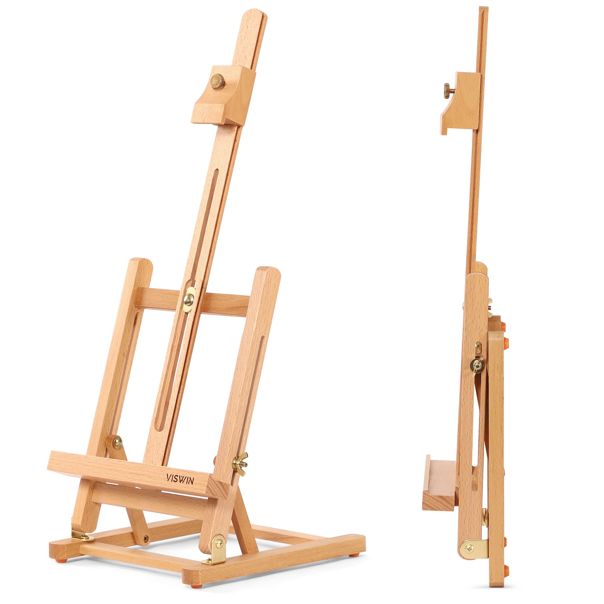 Photo 1 of VISWIN 25" H-Frame Tabletop Easel for Painting, Adjustable Beech Wood Table Top Easel, Portable Art Easel for Adults, Artists, Beginners, Holds Canvas up to 15" – Natural
