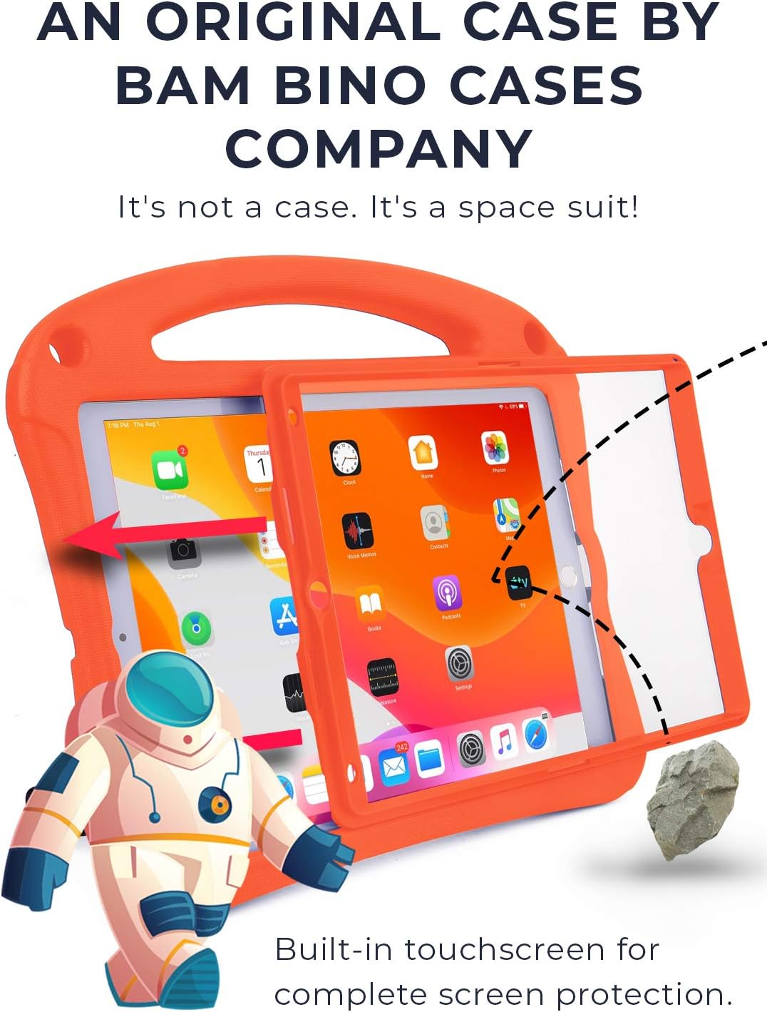 Bam Bino Space Suit iPad 9th Generation Case Kids, iPad 8th/7th (2021/2020/2019) 10.2 inch iPad Case - Image 4