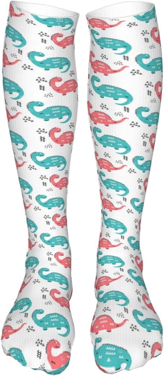 Cute Dinosuar Compression Socks Women Nurses 2030 mmHg Running Knee High Stockings Amazon.ca