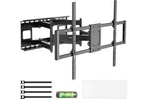 Mount-It! Heavy Duty XXL Full Motion TV Wall Mount for Extra Large TVs, max VESA 900x600, Holds up to 264lb, Swivel Tilt Extension Adjustable TV Mount for 60", 65", 70", 75", 80", 85", 90", 100 inch+