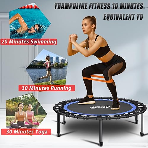 Newan 40'' Silent Fitness Mini Trampoline Indoor Rebounder for
