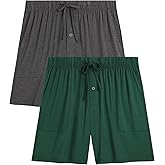 BAMBOO COOL Men's Pajama Pants Cooling Lounge Sleep Short Bottoms Soft Comfy Summer Pj Shorts Sleepwear Pajamas with Pockets