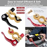 Techfection Battery Terminals Quick Release Pair 12V/24V with Wing Nuts view 5