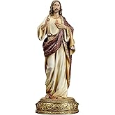 Joseph's Studio by Roman, 10.25" H Sacred Heart of Jesus Figure, Heavenly Protectors, Renaissance Collection, Religious Home Decor, Devout Gifts,
