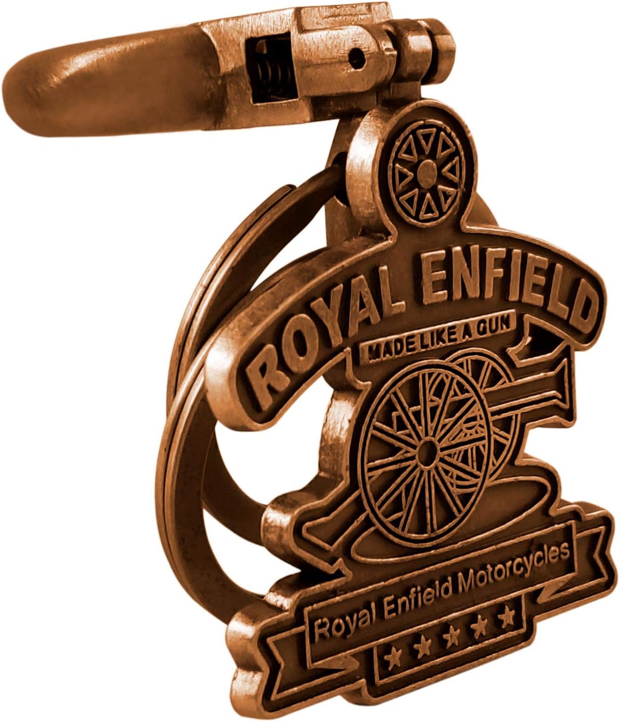 Royal Enfield Classic Bullet Bike Brass Metal Keychain, Key Ring for Men, Women, Boys, Girls Two Wheelers, Scooters, Cars (Red)