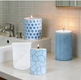 WYAHYQ Silicone Candle Moulds Set - 3 Pillar Designs for Candle Making view 6