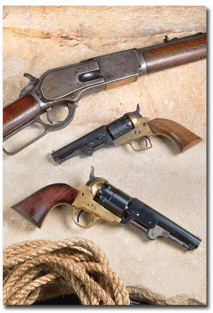 Old Western Cowboy Rifle and Pistols Refrigerator Magnet Size 2.5" x 3.5"