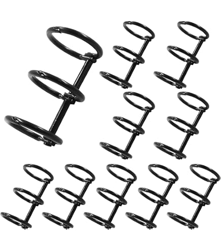 thumbnail image 2 of Uxcell Metal Book Loose Leaf Binder Hinge Snap Ring 50mm... 2 of 11