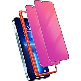 Umhlaba Compatible with iPhone 14 Compatible with iPhone 13 Pro and Compatible with iPhone 13 Privacy Screen Protector 2 PACK 25 Degree Anti Spy Tempered Glass Gradient colorful Anti Bluelight eye protection Full Coverage Easy Installation Frame 6.1 inch