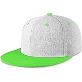 CHOK.LIDS Classic Snapback Flat Bill Hat Blank Adjustable Baseball Cap | Structured high crown, flat visor, blank front for customization, adjustable snap closure, trendy everyday style