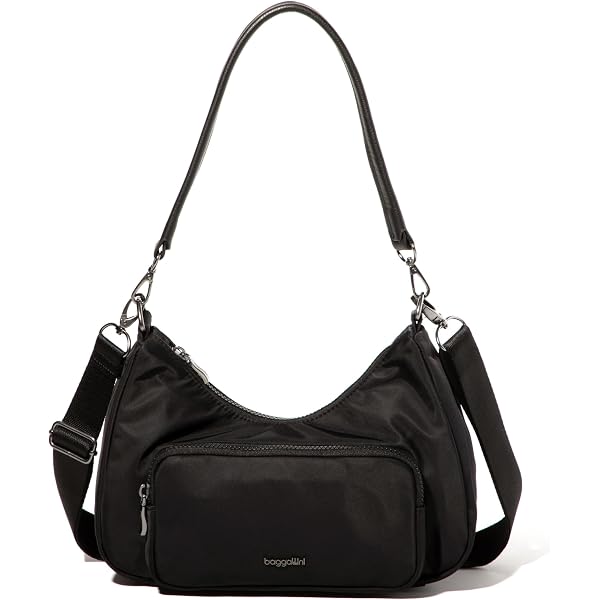 Baggallini Canyon Crossbody Bag – Black Cheetah Print, Lightweight & Water-Resistant - View #5