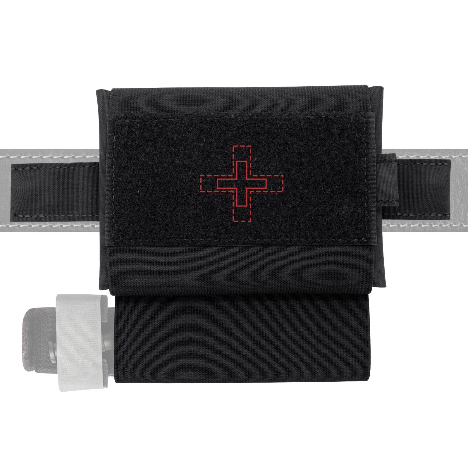 Qavctw Molle Tactical Pouch Belt IFAK Micro Med Kit Pouch with TQ Holder, Small Medical Emergency First Aid Bag Pouch Portable Micro Trauma Kit Empty Pouch Bag