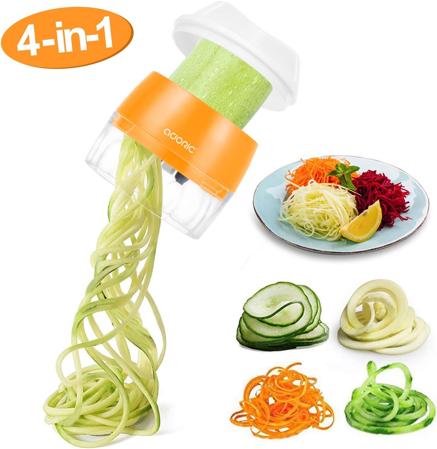 Adoric Handheld Vegetable Slicer, Vegetable Spiralizer