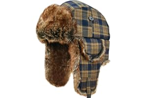 NORTH CLIFF Unisex Winter Trapper Hat Cold Proof Keep Warm Hat with Ear Flaps