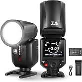 NEEWER Z2PRO-C 2.4G TTL Round Head Flash Speedlite Compatible with Canon | Wireless Compatible with Godox, Upgraded UI, 76Ws 1/8000s HSS, TTL/M TCM Switch, 7.2V/3000mAh Battery, 600 Full Power Flash