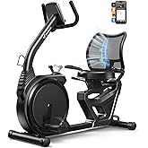 MERACH Recumbent Exercise Bikes for home, Light Commercial High-end Recumbent Bike for Seniors Adults, Magnetic Recumbent Exercise Bike with Smart Bluetooth and Exclusive App, LCD, Heart Rate Handle