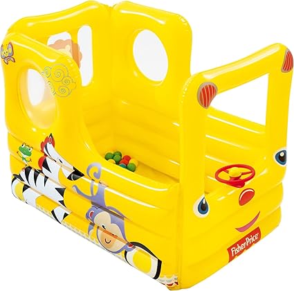 tren inflable con pelotas fisher price