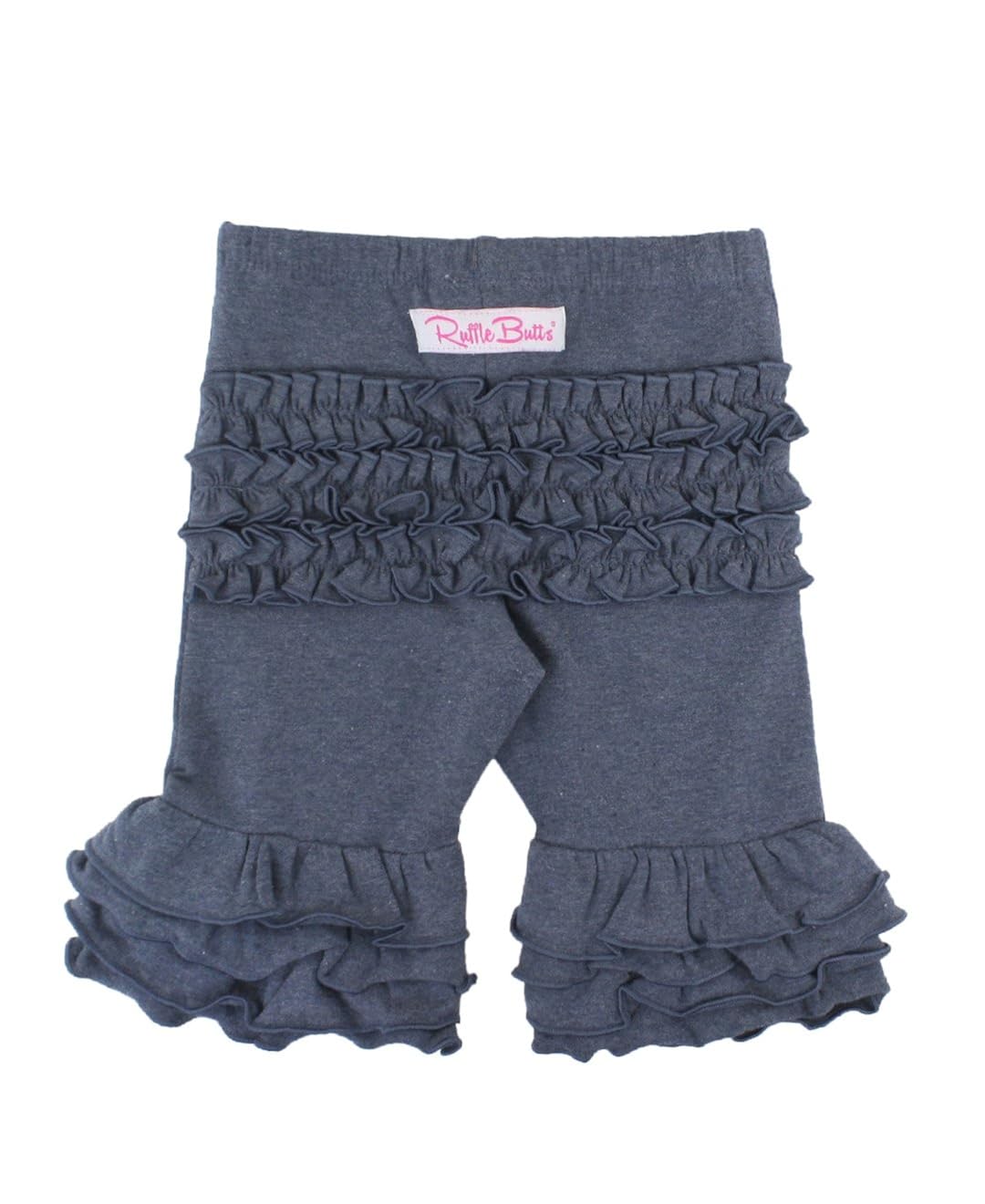 Buy RuffleButts Little Girls Faux Denim Ruffle Bermuda Shorts 2T at