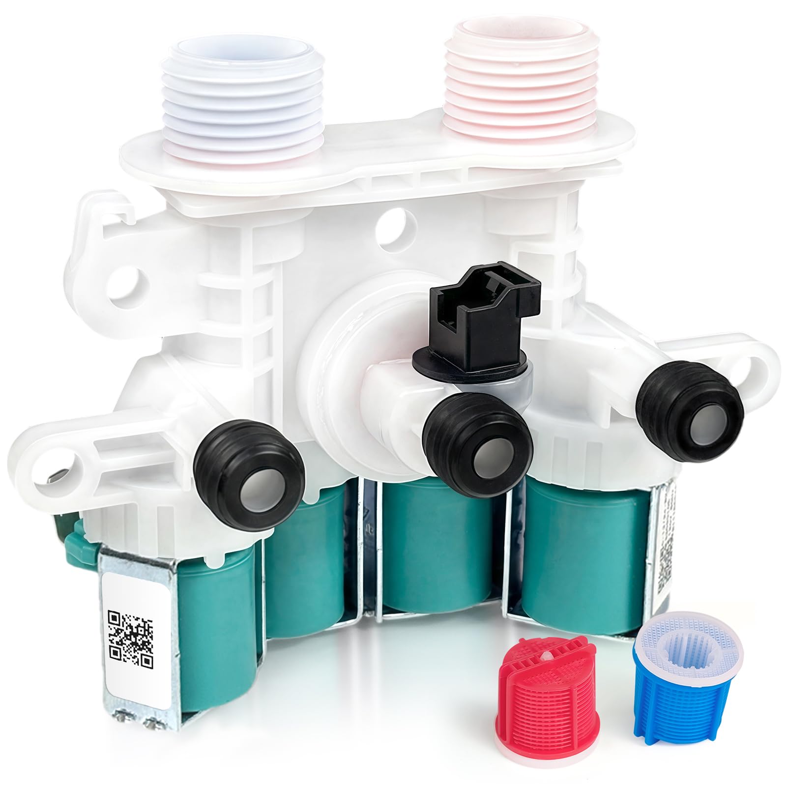 Photo 1 of 2026 Upgraded W11165546 W11096267 Washer Water Inlet Valve Fit for Maytag Whirlpool Washer Parts, W10758828 Water Inlet Valve W11165546 Replaces W10599423 W11165546VP 33090105 AP6284346 PS12348013