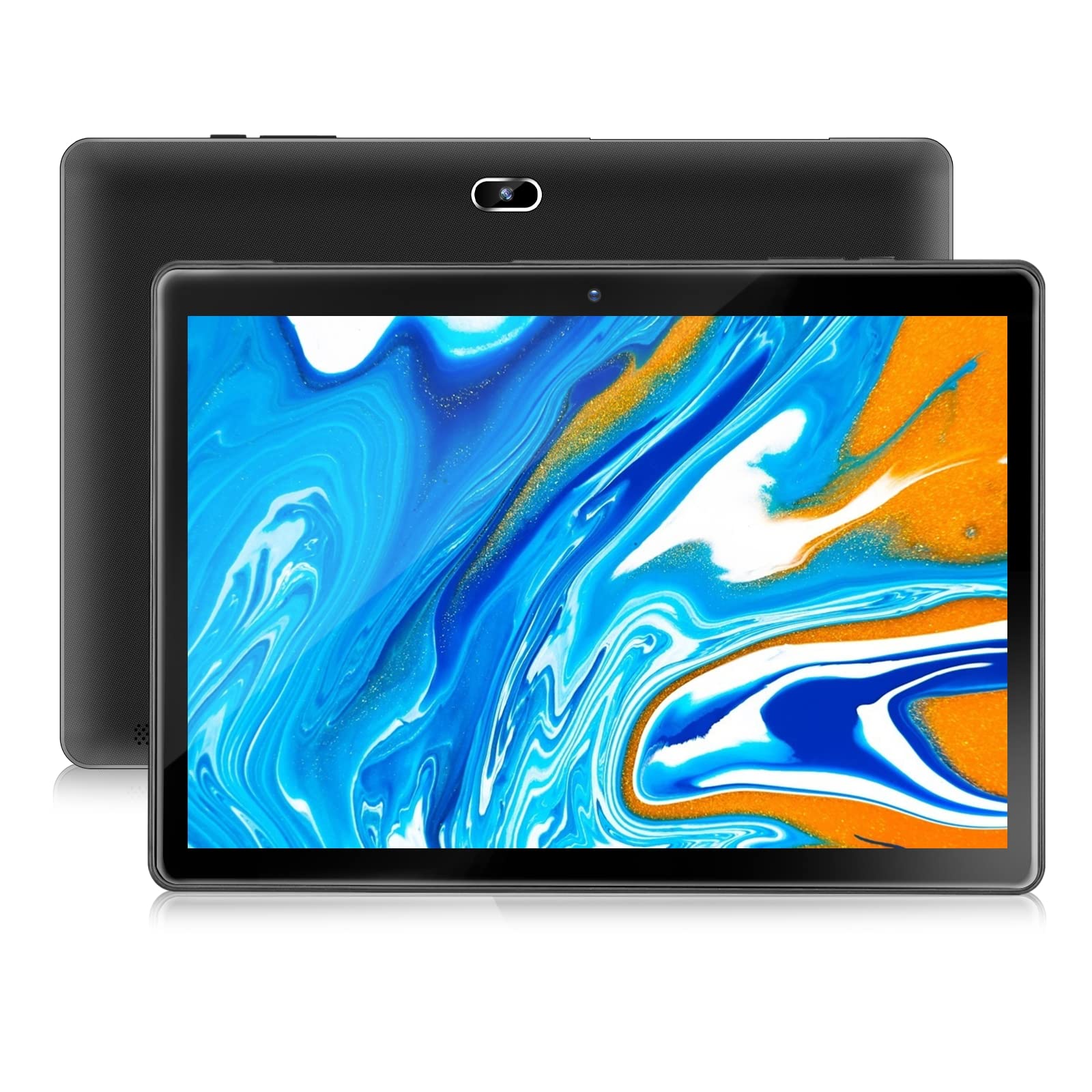 qunyiCO Tablet 10 inch, Android Tablet with 2GB RAM 32GB, 2MP+8MP Dual Camera, Quad-Core Processor, 1280x800 IPS HD Display Screen, Wi-Fi Bluetooth 5000mAh Black