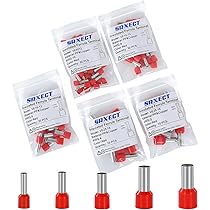 Glarks 166Pcs 8 Sizes AWG 12 10 8 6 4 2 1 2/0 Wire Ferrules Kit Silver Plated Copper Crimp Connector Non Insulated Ferrules Pin Cord End Terminals Assortment Kit - Foto 2