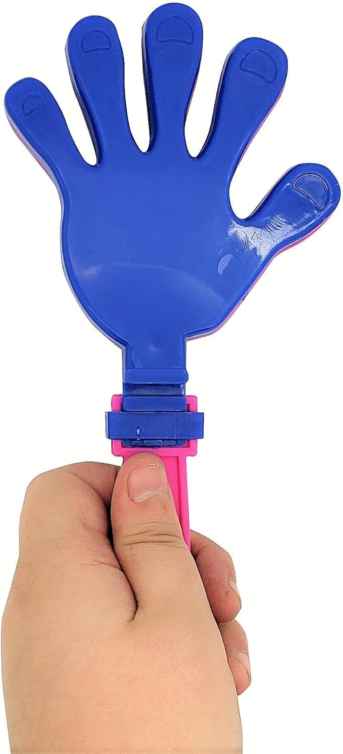 Bundle Pack - 12 Large 7" Hand Clappers + 12 Large 8" Neon Clackers - Perfect Noisemakers for Parties, Sporting Events, Graduation Celebrations, Birthday Surprise Party or any other Noise Requiring Occasion!: Toys & Games