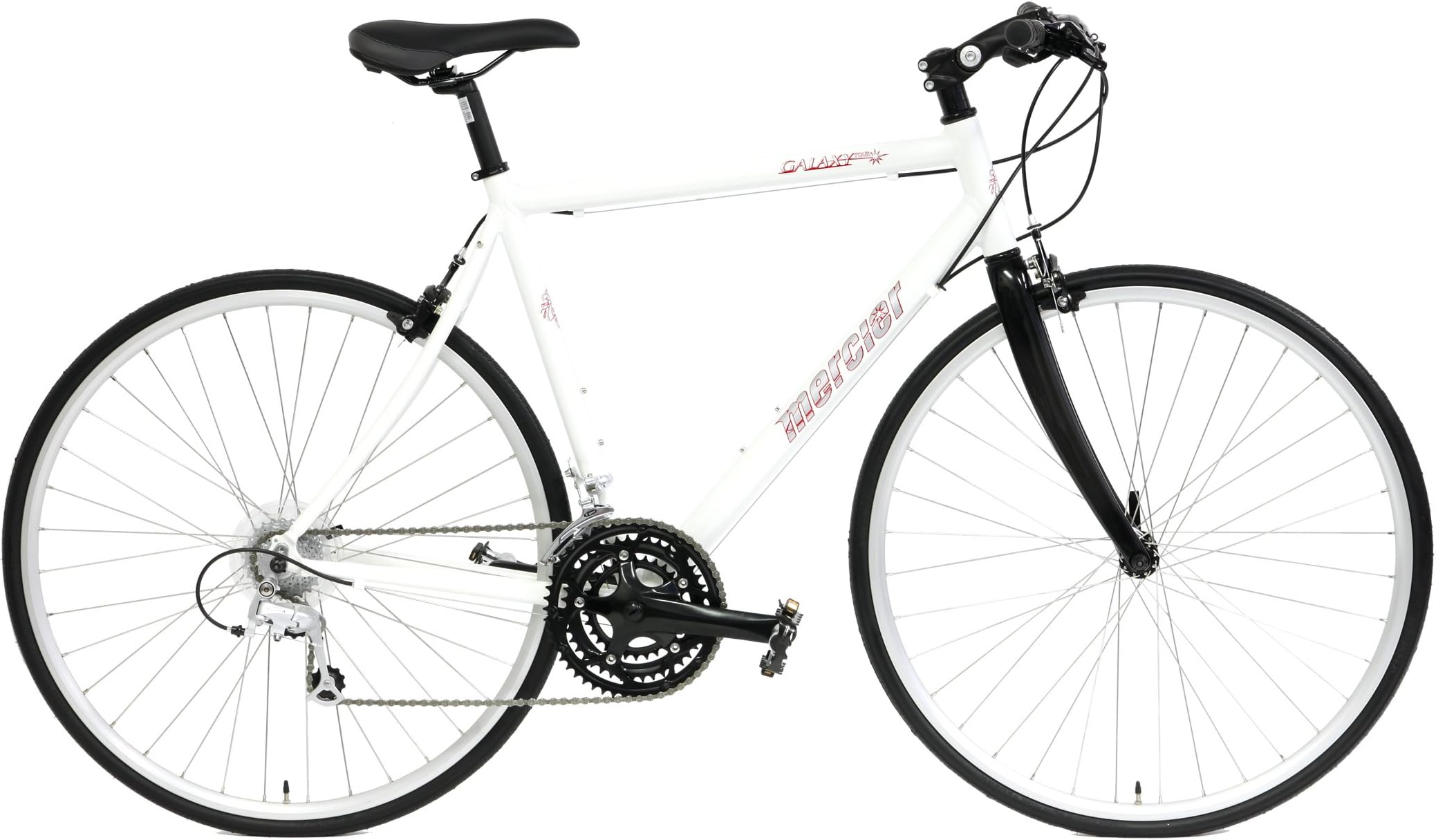 Mercier Galaxy Tour Hybrid 700c Comfort Bike Shimano 24 Speed with Flat Bars and Carbon Fiber Fork