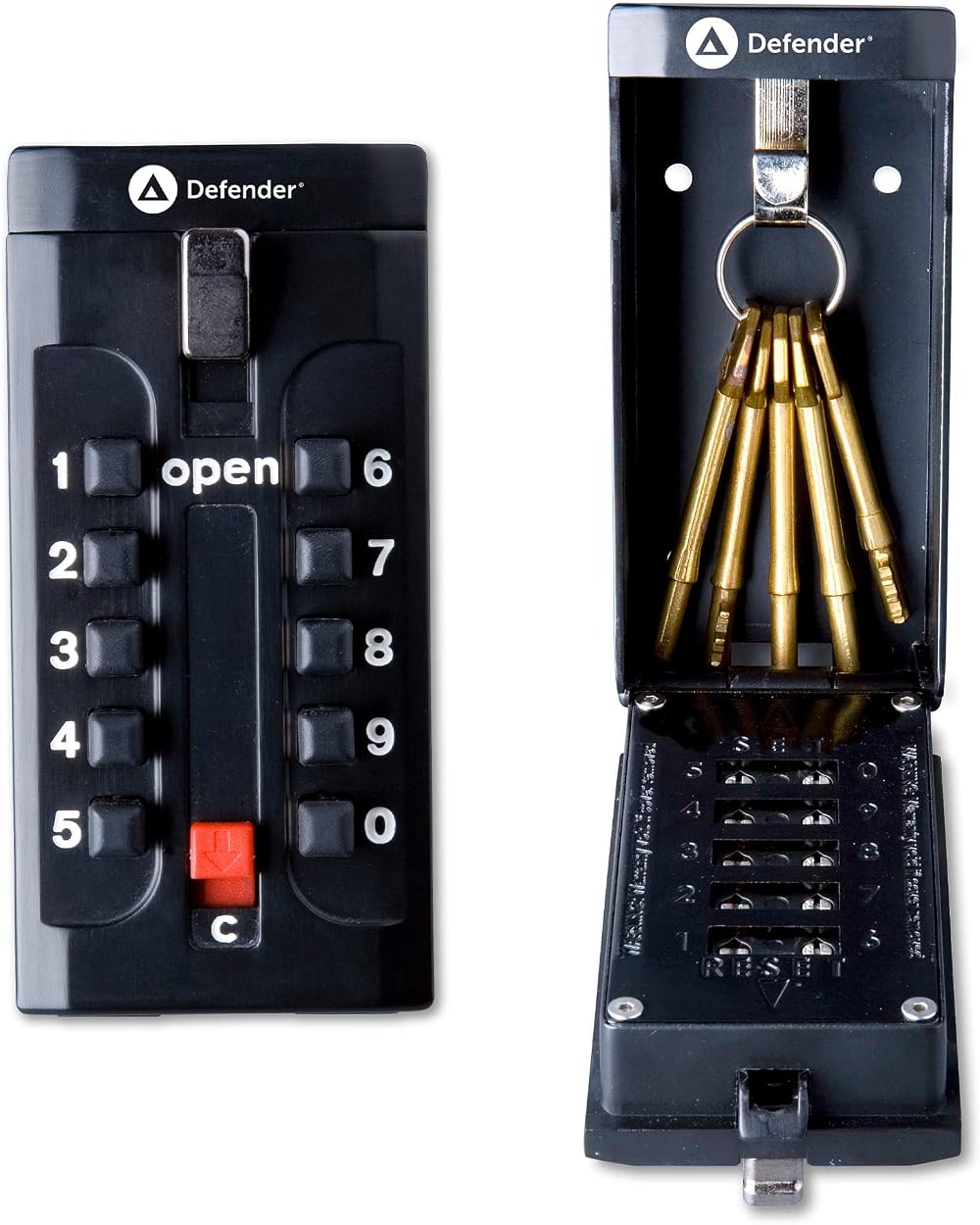 Defender Push Button Key Safe Outdoor Wall Mounted Lock Box with Free Fixing Kit