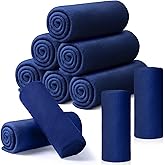 Buryeah 10 Pcs Fleece Blanket Bulk Soft Warm Fleece Blankets Cozy Lightweight Throw Blankets Plush Pet Throw Blanket for Home Bed Sofa Office Wedding Gifts Travel(50" X 60",Blue)