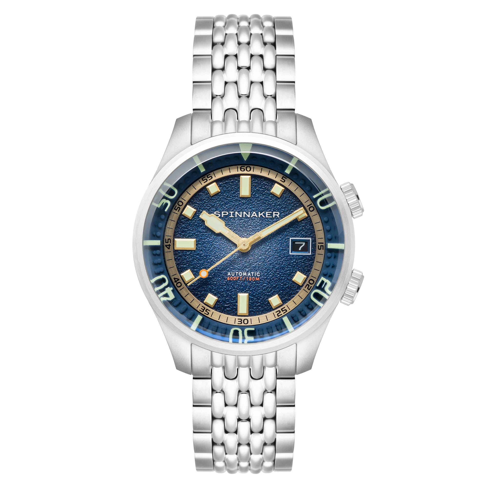 Spinnaker Men's 42mm Bradner Automatic Pacific Blue Watch with Solid Stainless Steel Bracelet SP-5062-22