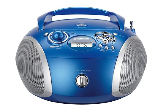 title=Grundig 1445 Radio CD USB Mp3, Blu/Argento