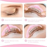 Ouligay Lash Lift Kit 50pcs Lash Perm Pads & Shields Pink Silicone 5 Sizes view 2