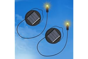 GO2GARDEN 2Pack AA 600Mah Solar Panel Replacement Top for Outdoor Lanterns Waterproof Solar Top Lights Water-Resistant for Garden, Yard, Patio Decorations DIY Gifts