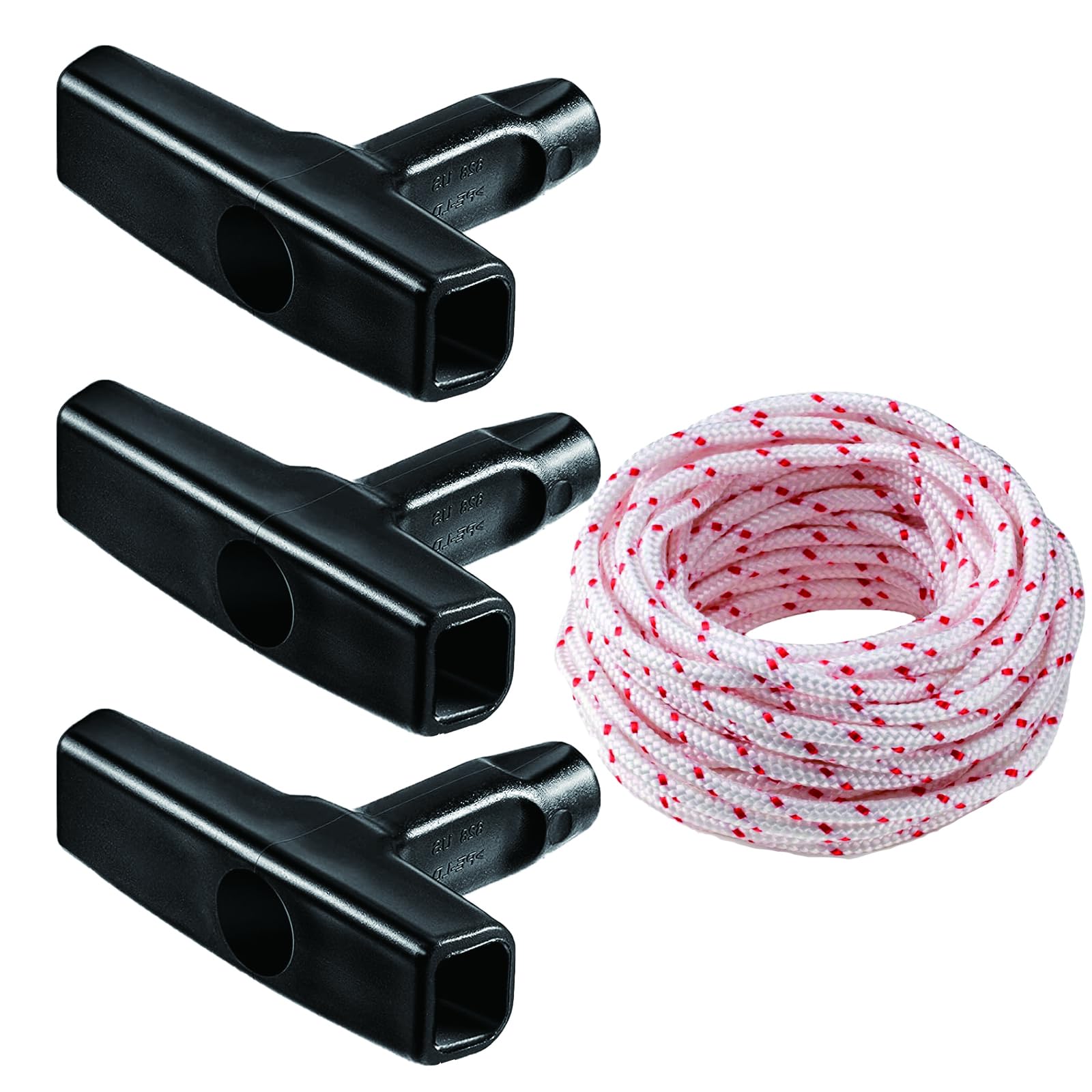 BPTZYLN 10 Meters 3.5mm Lawnmower Pull Cord Set Recoil Pull Cord String Pull Cords with 3 Pull Cord Handles for Tools Craftsman Chainsaw Lawn Mower Trimmer Use Saw Pull Cord