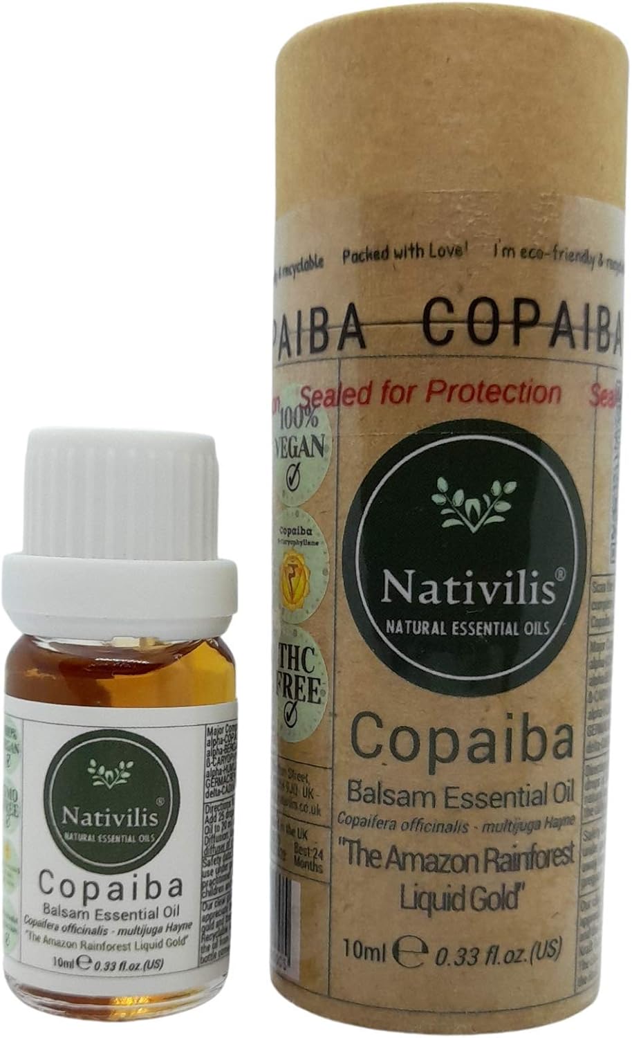 Nativilis Copaiba Balsam Essential Oil (10ml) - 100% Natural (Copaifera Officinalis) GC/MS Tested, Gold, 10 ml (Pack of 1) - Image 5