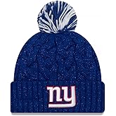 New Era Women's NFL Official Cozy Cable Knit Cuff Pom Beanie Hat