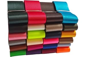 MONIDOOR Nylon Webbing 0.75 Inch 1 Inch 1.5 Inch 20 Yards 24 Yards 48 Yards 96 Yards Durable Flat Nylon Webbing Strap for Backpack,Cargo Strap,Pet Leash or Collar,Gardening,Craft