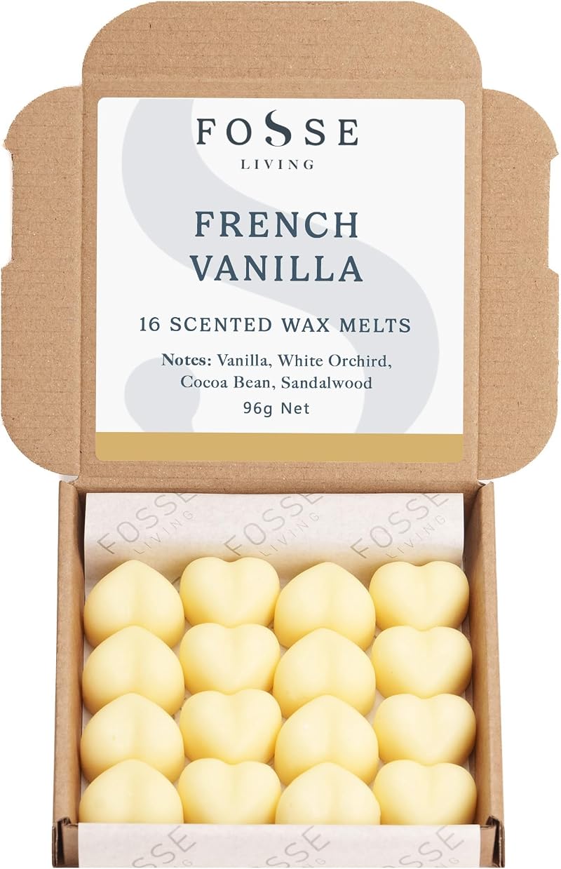 Fosse Living French Vanilla Soy Wax Melts 16 Pack UK Handmade Pet Safe