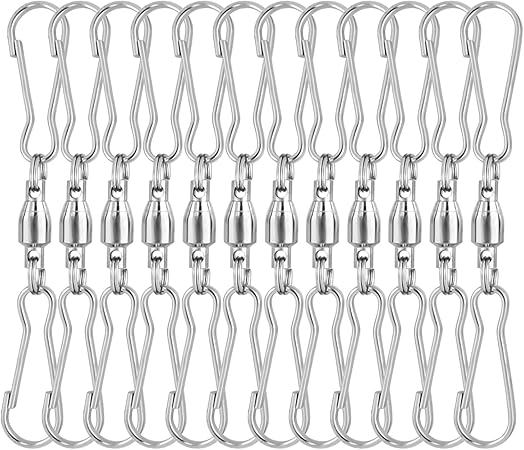 Amazon Com Kuuqa 12 Pack Spinning Dual Clip Swivel Hooks For