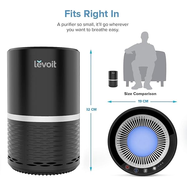 LEVOIT AIR PURIFIER FOR HOME BEDROOM, HEPA FRESHENERS FILTER SMALL ROOM CLEANER WITH FRAGRANCE SPONGE FOR SMOKE