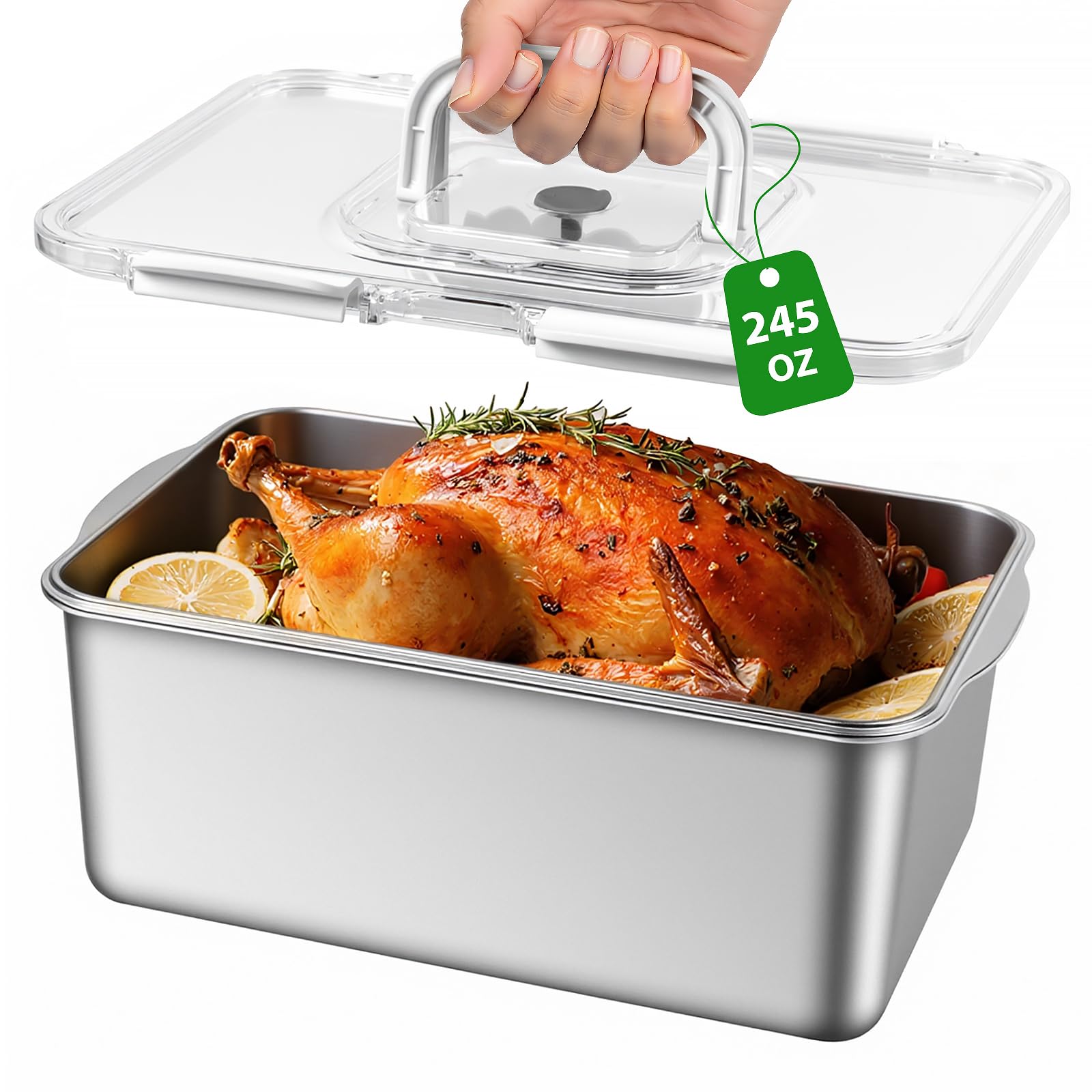 7000 ML / 245 oz /30 Cup Extra Large Food Containers with Lid and ...