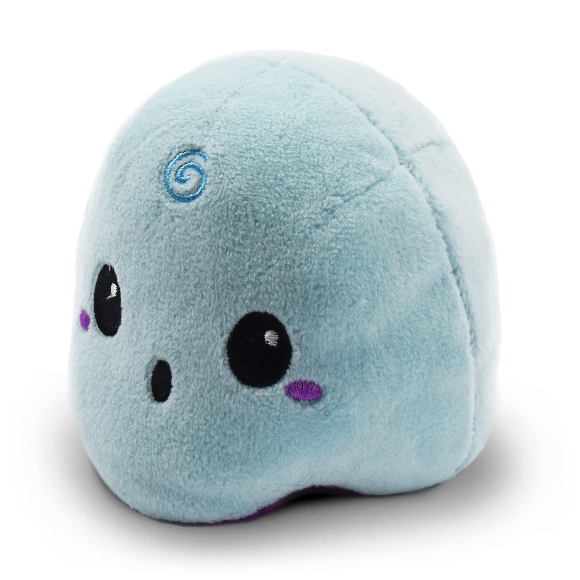 TeeTurtle - The Original Reversible Ghost Plushie - Blue + Purple - Cute Sensory Fidget Stuffed Animals That Show Your Mood - Perfect for Halloween!