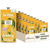 Flavia Bright Tea Co. Lemon Herbal Tea Freshpacks works only with Flavia Brewers (Case of 100)