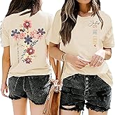 Christian Shirts for Women Faith Tshirt Bible Verse Funny Tees Short Sleeve God Jesus Tops