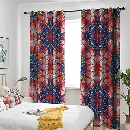 Amazon Com Andytours Floral Doorway Curtain Blooms Pattern