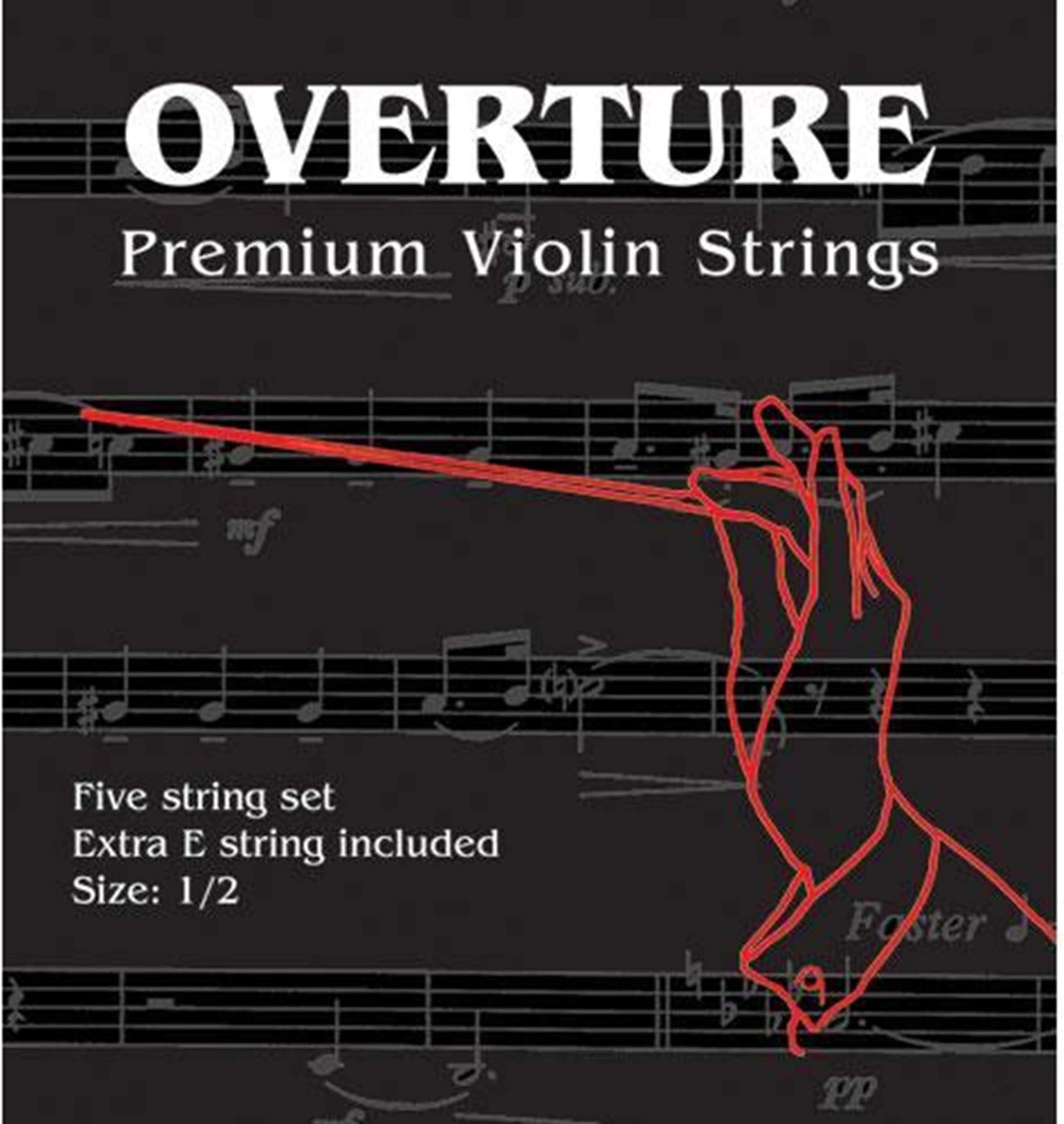 Shar Overture Premium Violin String Set - 1/2 Size - Medium Gauge