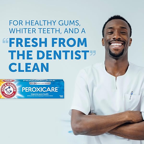 ARM & HAMMER PEROXICARE TOOTHPASTE FOR GUM HEALTH, BAKING SODA TOOTHPASTE, CLEAN MINT, 6.0 OZ