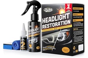 toretark Car Headlight Restoration Kit - Professional Headlight Cleaner and Restorer Kit, Restoring to Like-New Condition, No
